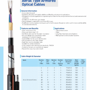 Cabluri de fibră optică A-DF(ZN) 2Y (SR) T 2Y
